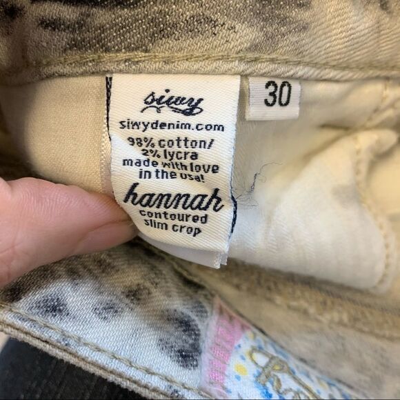 Siwy Hannah contoured slim crop tie-dye jeans Sz30 - Picture 6 of 10